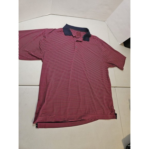 FootJoy ProDry Lisle 2-Color Stripe Polo Golf Shirt Men's XL Performance 26418 - Picture 1 of 8